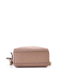 Pre-Owned Gucci Medium Emblem Boston Bag Gg Embossed Leather
