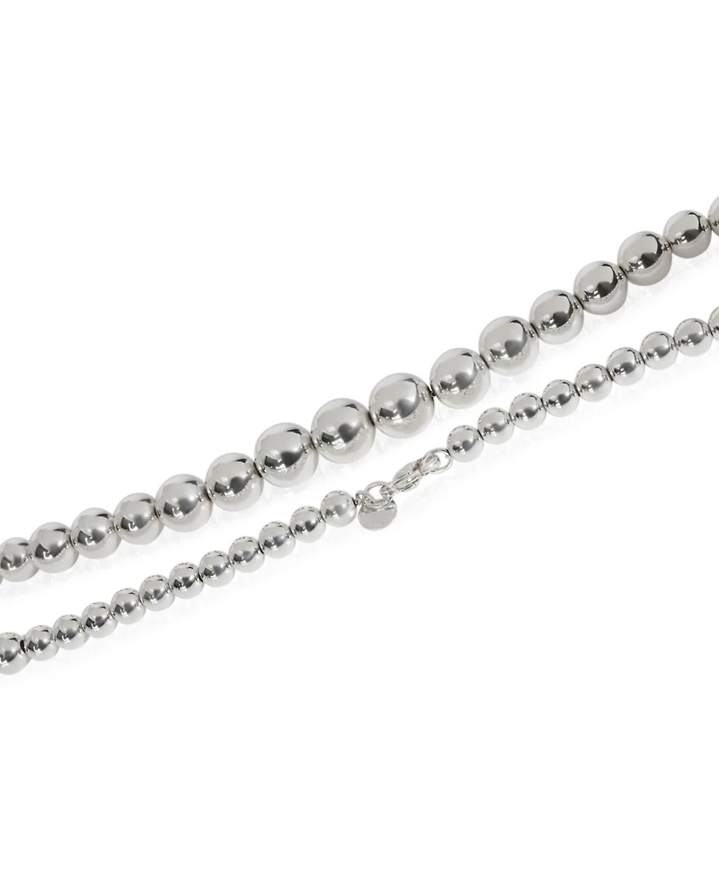 Pre-Owned Tiffany & Co Sterling Silver HardWear Graduating Ball Necklace