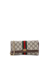 Pre-Owned Gucci Ophidia Chain Wallet Gg Coated Canvas