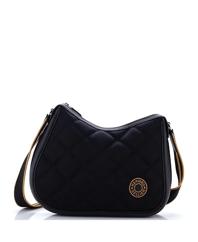 Pre-Owned HERMES Horseback Shoulder Bag Woolycot Canvas and Leather