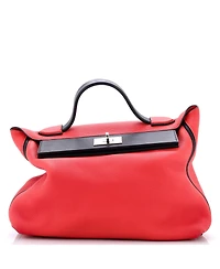 Pre-Owned HERMES 35 24/24 Bag Bicolor Togo with Swift