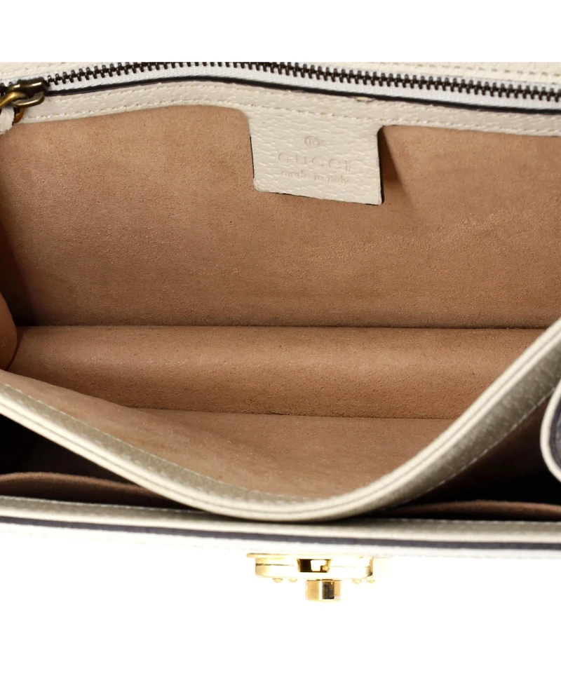 Pre-Owned Gucci Small Ophidia Flap Top Handle Bag Leather