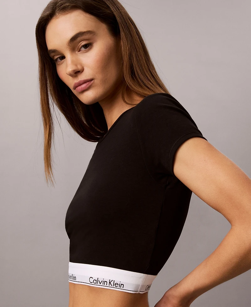 Calvin Klein Performance Women's Modern Short-Sleeve Cropped T-Shirt