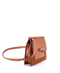 Pre-Owned HERMES 24 Sacabar Shoulder Bag Doblis Suede and Swift