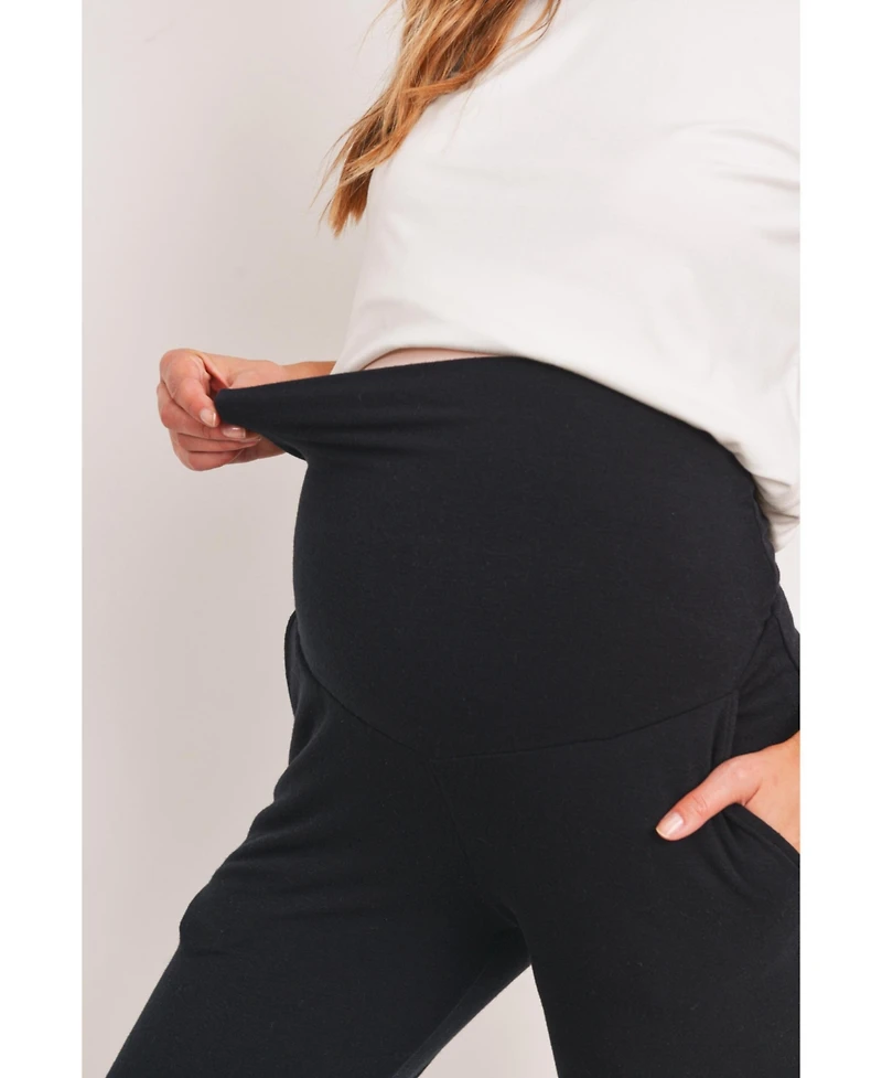 Hello Miz Maternity Over-the-Belly Wide Leg Lounge Pants