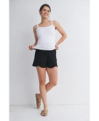 Hello Miz Maternity Relaxed Fit Lounge Shorts with Front Pockets and Drawstring