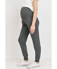 Hello Miz Maternity Over-the-Belly Pull-On Joggers With Side Pockets