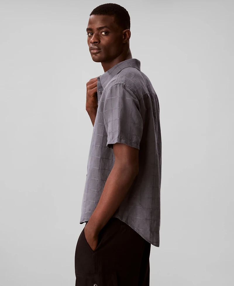 Calvin Klein Men's Yarn-Dyed Plaid Shirt