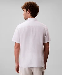 Calvin Klein Men's Linen-Blend Classic Button-Down Shirt