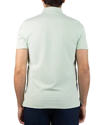 Tailorbyrd Men's Micro Grid Textured Performance Polo Shirt