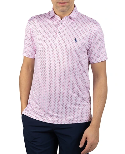 TailorByrd Men's Flamingos Printed Performance Polo Shirts