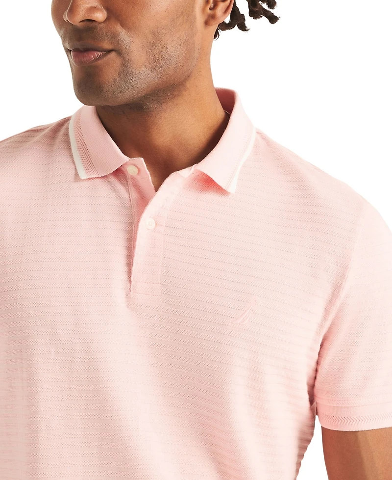 Nautica Men's Short-Sleeve Jacquard Polo Shirt