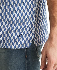 Nautica Men's Short-Sleeve Jacquard Print Shirt
