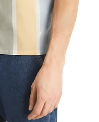 Nautica Men's Camp Collar Stripe Shirt
