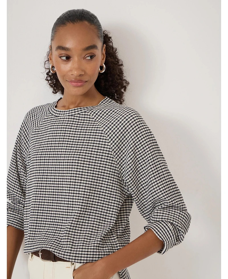 Hush Women's Matilda Gingham Raglan Top