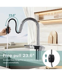 Busdays Wall Mount Folding Kitchen Pot Filler Faucet