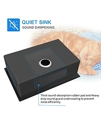 Busdays 32 x 18 inch Undermount Workstation Sink, Stainless Steel Single Bowl Kitchen Sink 18 Gauge