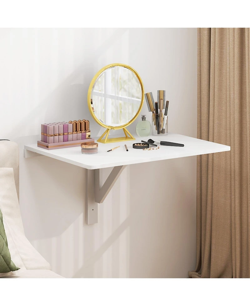 Sugift 31.5 x 23.5 Inch Wall Mounted Folding Table for Small Spaces