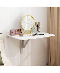 Sugift 31.5 x 23.5 Inch Wall Mounted Folding Table for Small Spaces