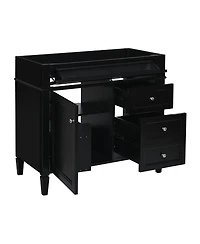 Sillysis 36 Inch Modern Bathroom Vanity without Top Sink, Soft Close Drawers and Adjustable Shelf for Small Spaces