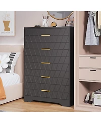 gaomon Tall Dressers for Bedroom with 5 Drawers, Wood Dressers for Closet, Living Room, Hallway, Entryway
