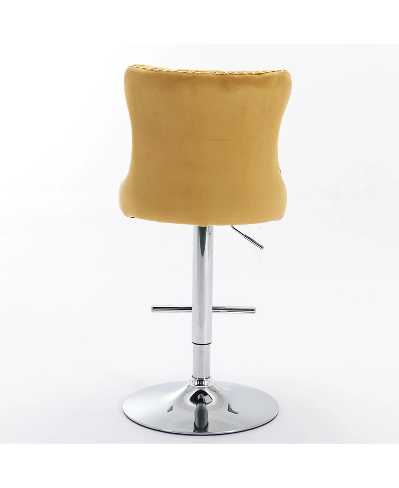 Rainsken Velvet Swivel Bar Stools Set of 2