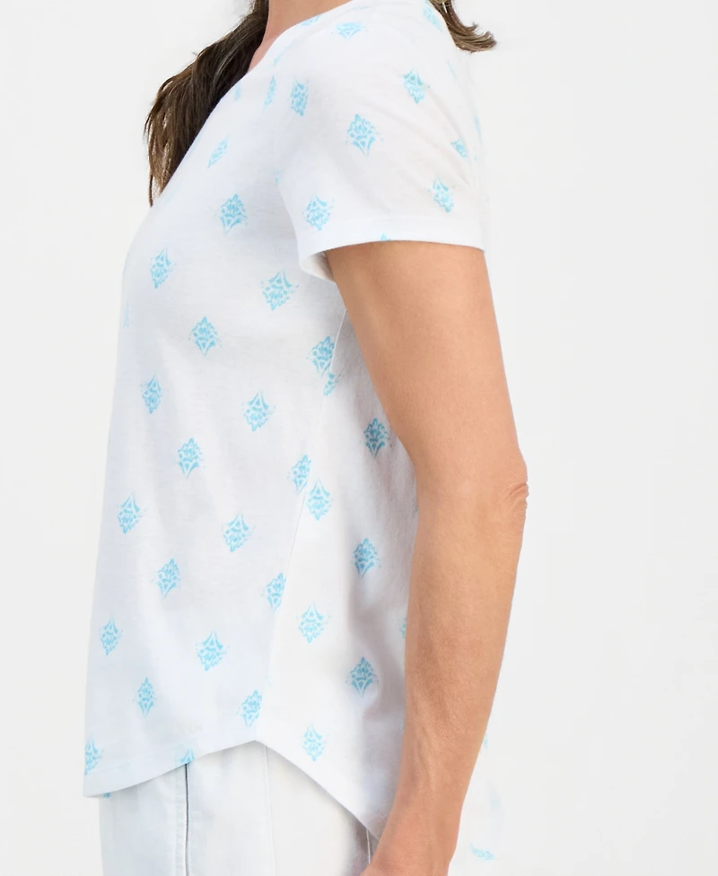 Style & Co Petite Perfect Short-Sleeve Crewneck T-Shirt, Macy's Exclusive