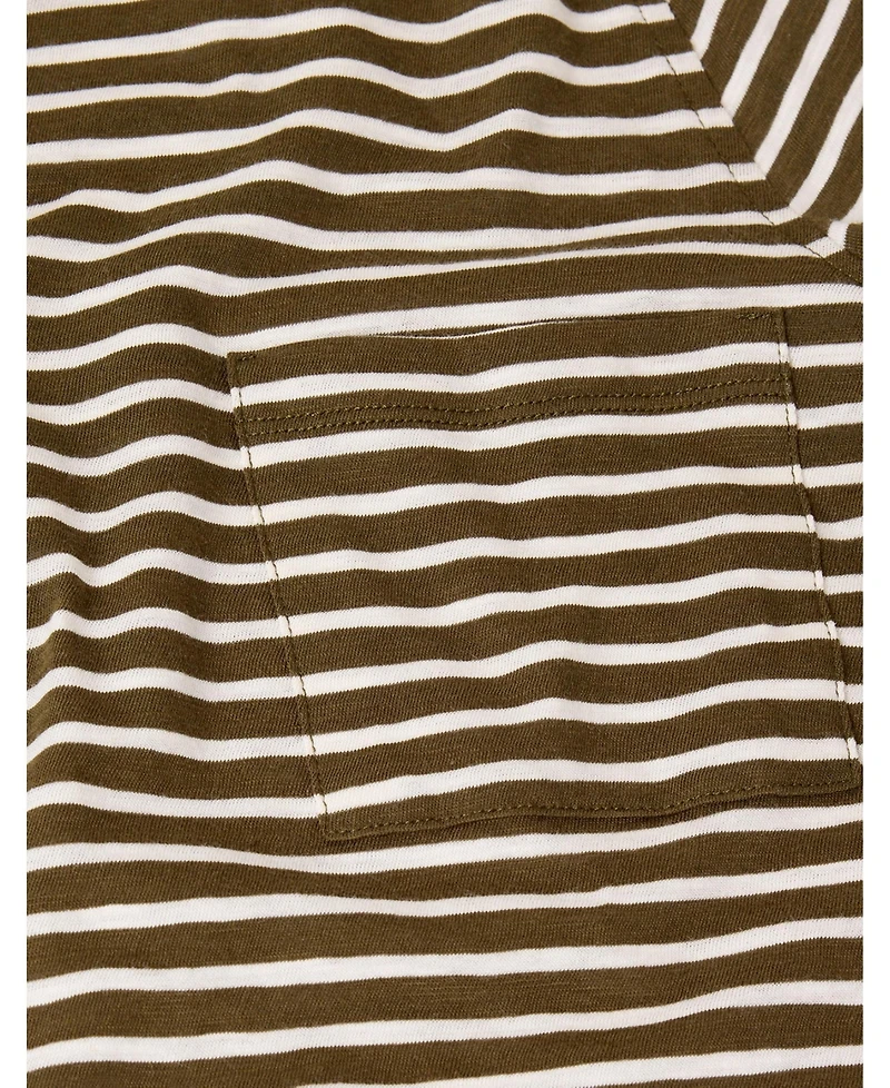 Whistles Women's Stripe Crew Neck Pocket Top