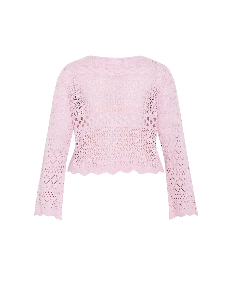 City Chic Women's Plus Size Crochet Love Top