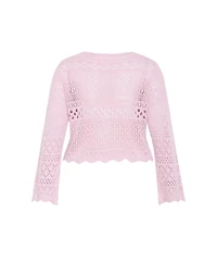 City Chic Women's Plus Size Crochet Love Top