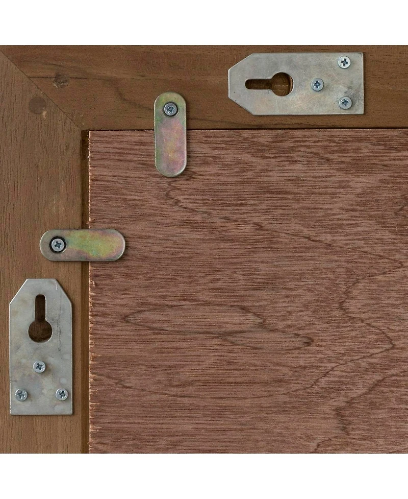 Tikamoon Solid Teak Wood Framed Mirror Rustic 140x70 Design Bathroom Living room