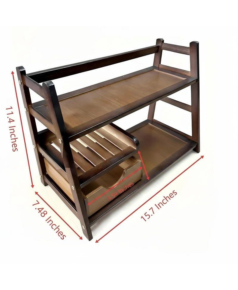 Yigii Matcha Station Coffee Organizer Shelf For Kitchen Countertop Tea Bar Powder Tools Cup Lovers