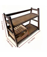 Yigii Matcha Station Coffee Organizer Shelf For Kitchen Countertop Tea Bar Powder Tools Cup Lovers