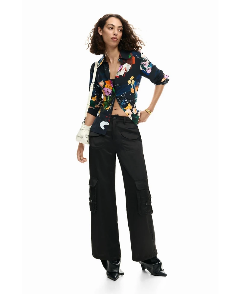 Desigual Women's Shirt Collage Tie