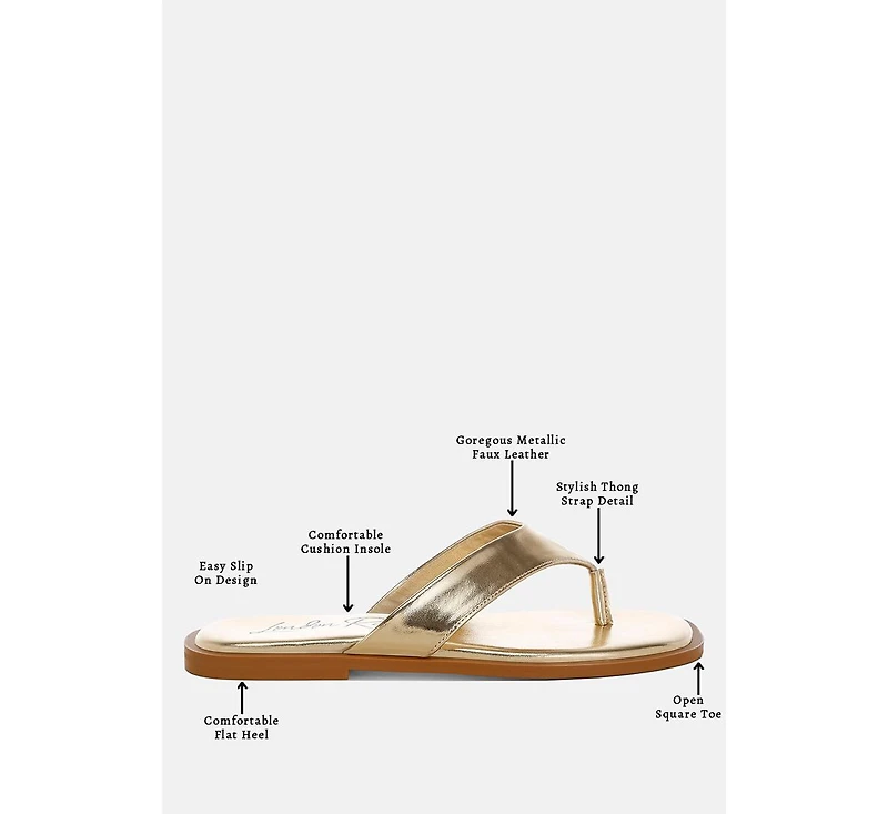 London Rag Women's Nitty Square Toe Flats