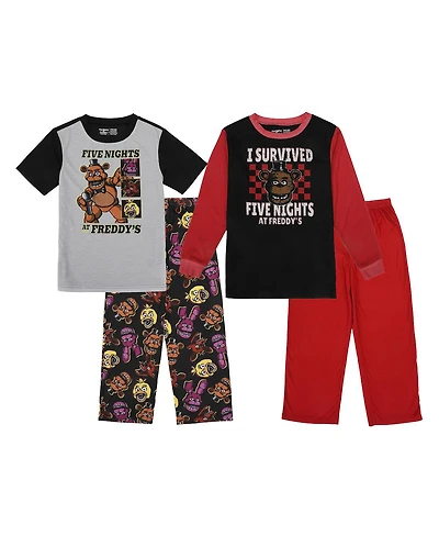 Five Nights At Freddy'S Big Boys I Survived 4-Pack Pajama Set-14