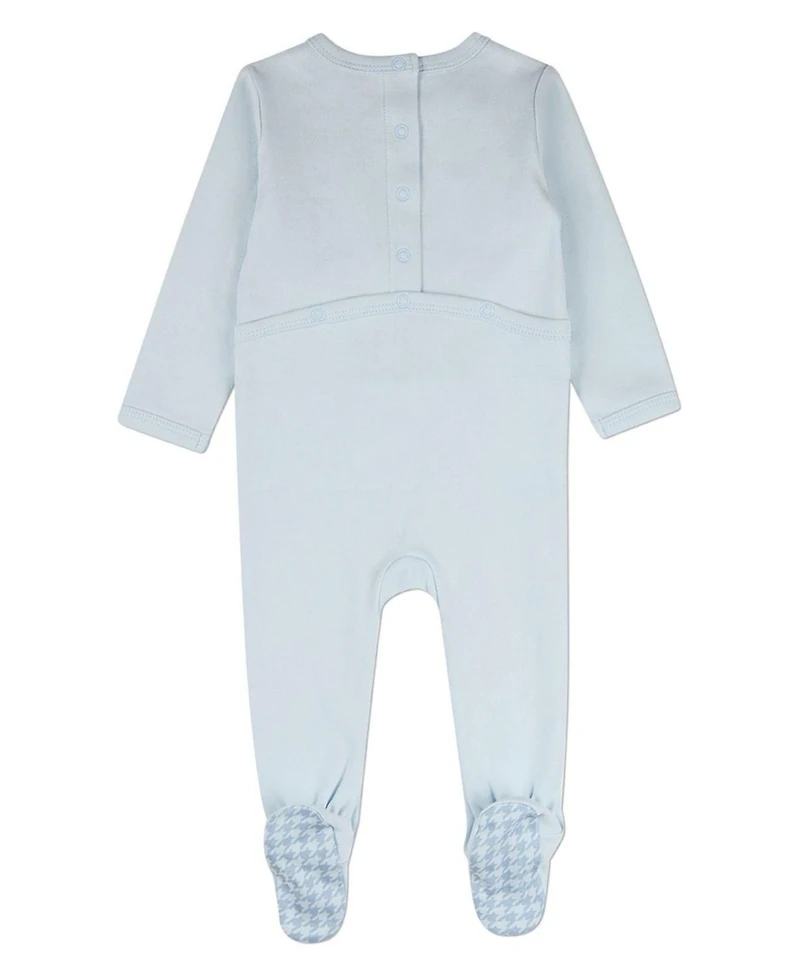 MeMoi Baby Boys "Little Houndstooth-Printed Booties" 100% Cotton Footie