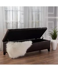 Rainsken Pu Storage Ottoman Bench