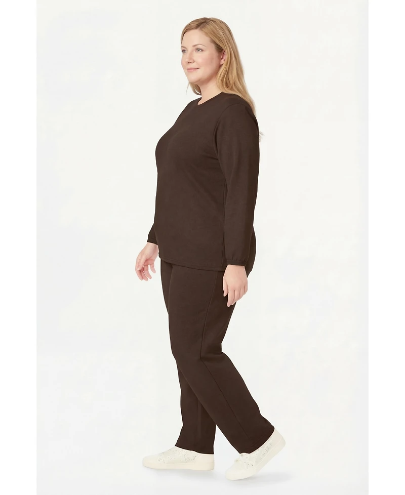 Woman Within Women's Fleece Sweatshirt Set