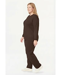 Woman Within Women's Fleece Sweatshirt Set