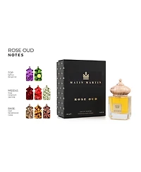 Matin Martin Fragrance Rose Oud – Long Lasting Unisex Perfume with Oriental Floral Notes of Rose & Oud – Travel Size 3.4 oz