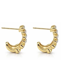And Now This Clear Crystal Graduated J Hoop Post Earring