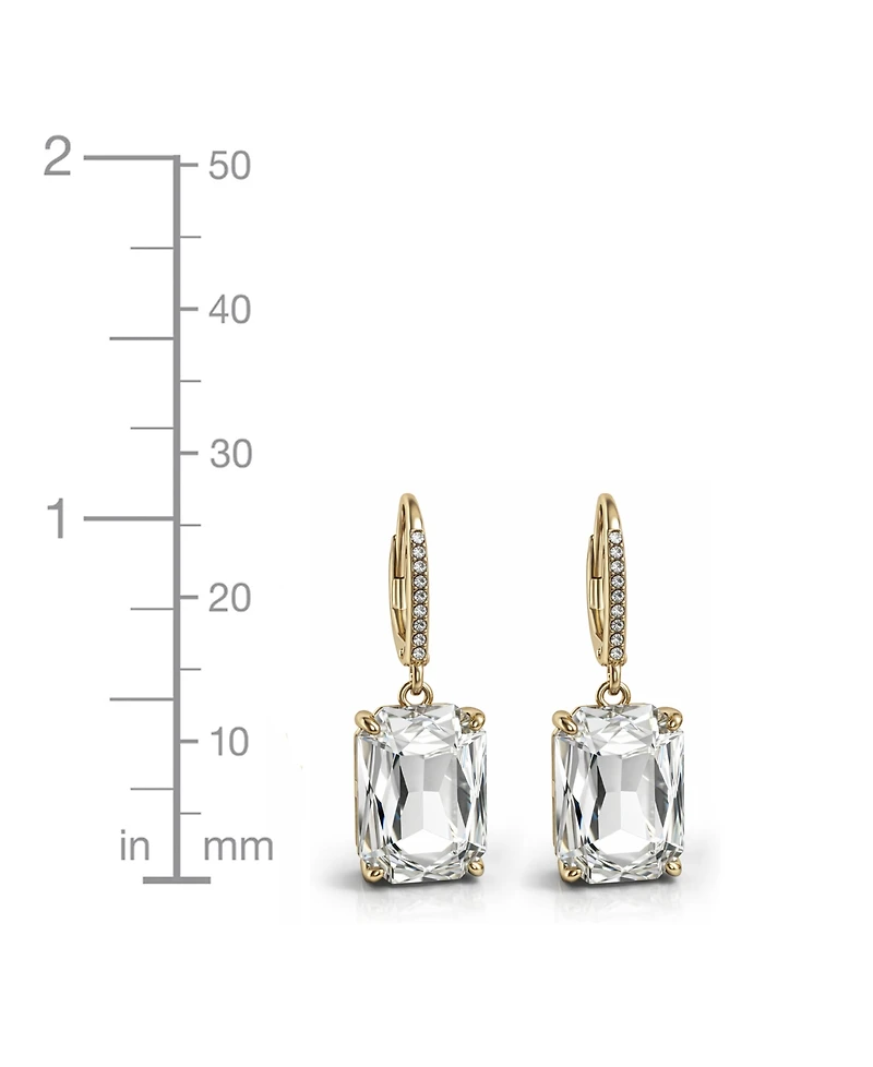 And Now This Clear Crystal Drop Leverback Earrings