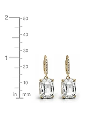And Now This Clear Crystal Drop Leverback Earrings