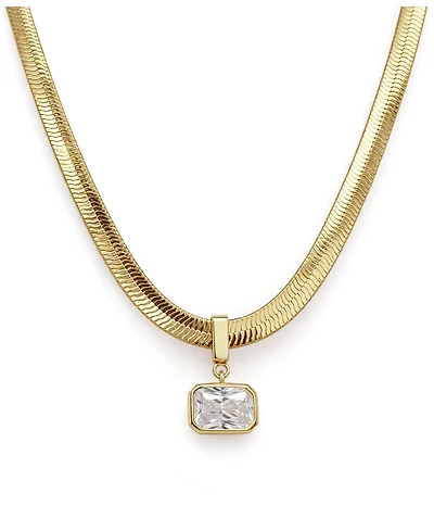 And Now This Clear Cubic Zirconia Chain Necklace