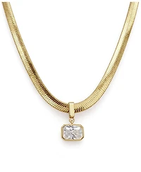And Now This Clear Cubic Zirconia Chain Necklace