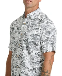 Quiksilver Waterman Men's Short-Sleeve Artisan Reverse Print Shirt
