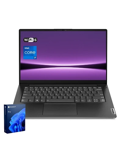 Lenovo V-Series V14 14" Traditional Laptop Intel Core i7 16GB Ram Intel Uhd Graphics 512GB Ssd Storage Windows 11 Pro 60Hz - Black