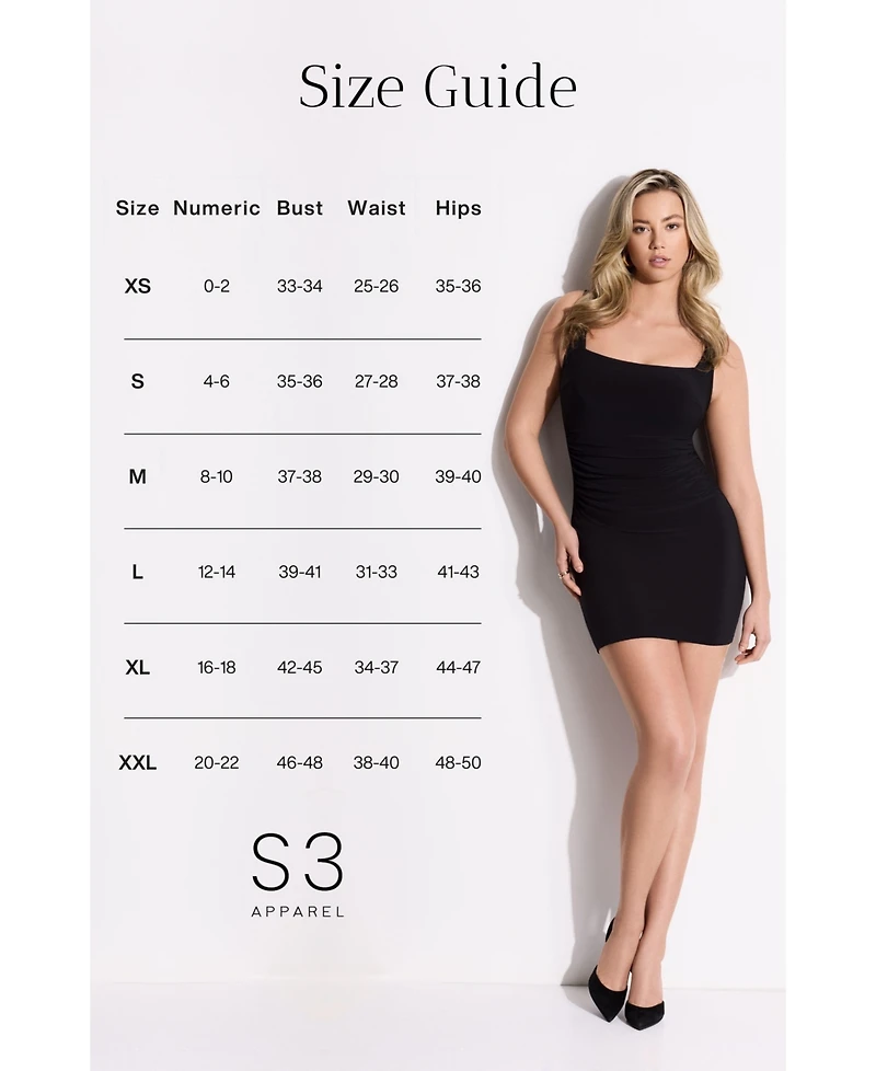 S3 Apparel Women's Draped Mesh Sculpting Midi Dress