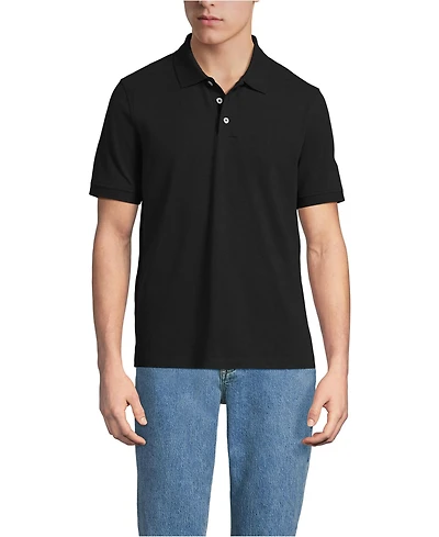 Lands' End Men's Short Sleeve Performance Mesh Pique Polo